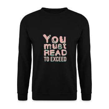 Cadeau d’amoureux des livres que vous devez lire pour dépasser le lecteur - Sweat-shirt Unisexe - noir - Devant - Alina (178cm) & Michal (187cm)
