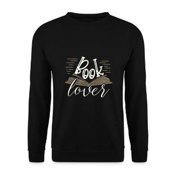 Bibliothécaire Cadeau Amusant Livre Amoureux Idée Cadeau - Sweat-shirt Unisexe - noir - Devant - Alina (178cm) & Michal (187cm)