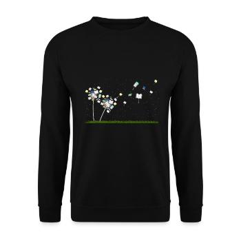 Livre Amoureux Cadeau Pissenlit Fleurs de Livres - Sweat-shirt Unisexe - noir - Devant - Alina (178cm) & Michal (187cm)