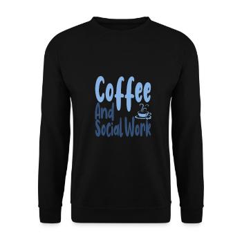 Boire du café Travailleur social Gift Café et - Sweat-shirt Unisexe - noir - Devant - Alina (178cm) & Michal (187cm)