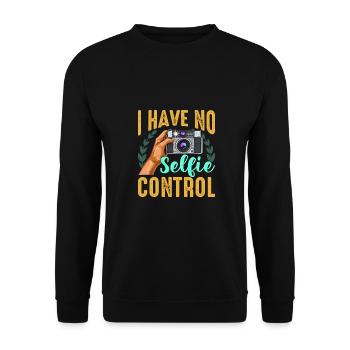 Photographie Je n’ai pas de contrôle de selfie Selfie drôle - Sweat-shirt Unisexe - noir - Devant - Alina (178cm) & Michal (187cm)