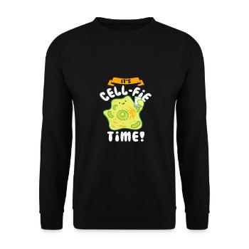 Cell Phone Humor It's Cell Fie Time Selfie Gift - Unisex Sweatshirt - black - Front - Alina (178cm) & Michal (187cm)