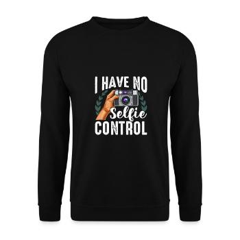 Photographie Je n’ai pas de contrôle de selfie Selfie drôle - Sweat-shirt Unisexe - noir - Devant - Alina (178cm) & Michal (187cm)