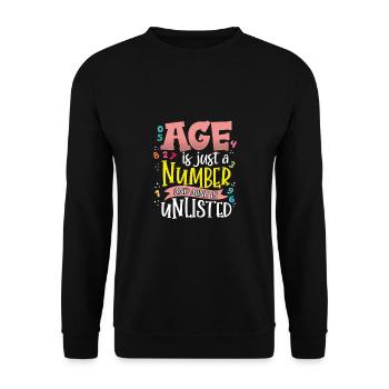 L’âge du cadeau d’anniversaire n’est qu’un chiffre et le mien est - Sweat-shirt Unisexe - noir - Devant - Alina (178cm) & Michal (187cm)