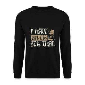 Les cadeaux de praticien d’huile essentielle ont une huile pour - Sweat-shirt Unisexe - noir - Devant - Alina (178cm) & Michal (187cm)