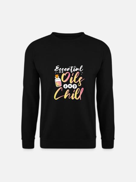 Ätherische Öle und ätherische Kälteöle - Unisex Pullover - Schwarz