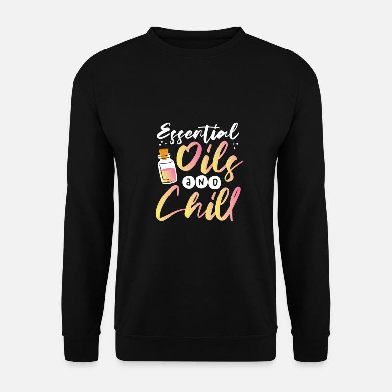 Ätherische Öle und ätherische Kälteöle - Unisex Pullover - Schwarz