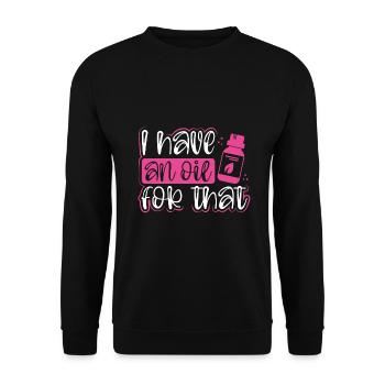 Cadeau de praticien d’huile essentielle avoir une huile pour - Sweat-shirt Unisexe - noir - Devant - Alina (178cm) & Michal (187cm)