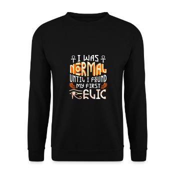 Archaeology Gift I Was Normal Until First Relic - Unisex Sweatshirt - black - Front - Alina (178cm) & Michal (187cm)