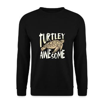 Turtley Awesome Fun Sea Turtle Lover Idée cadeau - Sweat-shirt Unisexe - noir - Devant - Alina (178cm) & Michal (187cm)