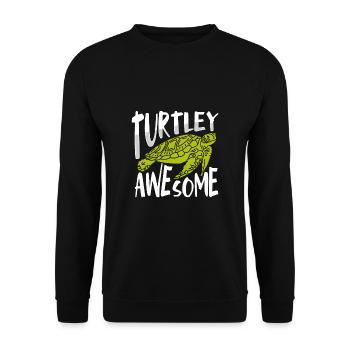 Turtley Awesome Fun Sea Turtle Lover Cadeau - Sweat-shirt Unisexe - noir - Devant - Alina (178cm) & Michal (187cm)