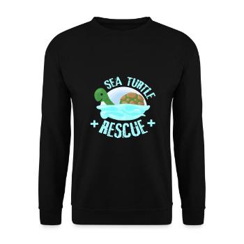 Cadeau d’amoureux de tortue mignon Cadeau de tortue de mer - Sweat-shirt Unisexe - noir - Devant - Alina (178cm) & Michal (187cm)