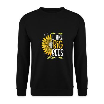 Cadeau d’apiculteur J’aime les grandes abeilles Apiculture - Sweat-shirt Unisexe - noir - Devant - Alina (178cm) & Michal (187cm)