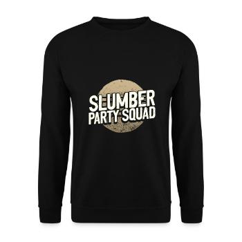 Sleepover Gifts Girl's Slumber Party Squad Gift - Unisex Sweatshirt - black - Front - Alina (178cm) & Michal (187cm)
