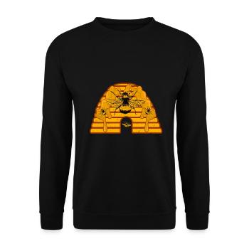 Queen Honeybee dans son cadeau d’apiculteur Beehive Fun - Sweat-shirt Unisexe - noir - Devant - Alina (178cm) & Michal (187cm)