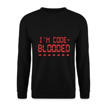 Programmation informatique Je suis programmeur Code Blooded - Sweat-shirt Unisexe - noir - Devant - Alina (178cm) & Michal (187cm)