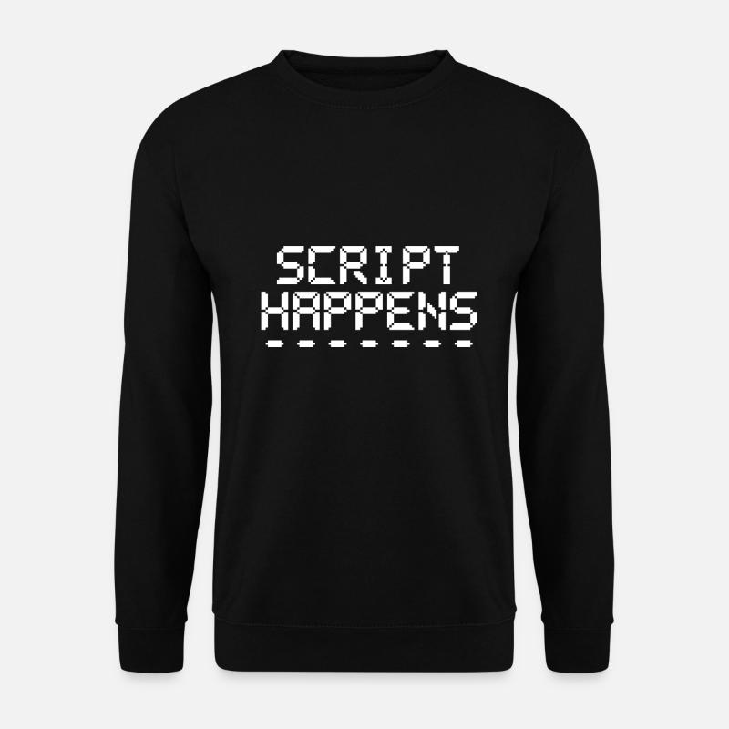 Computer Programming Script Happens Programmer - Unisex Sweatshirt - black