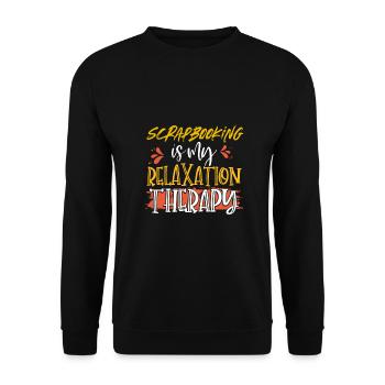 Scrapbooker Geschenkidee Scrapbooking ist mein - Unisex Pullover - Schwarz - Vorne - Alina (178cm) & Michal (187cm)