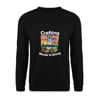 L’artisanat amoureux des chats parce que le meurtre est mal - Sweat-shirt Unisexe - noir - Devant - Alina (178cm) & Michal (187cm)