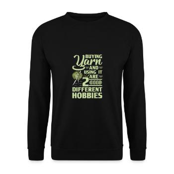 Stricken Humor Garn kaufen und verwenden 2 - Unisex Pullover - Schwarz - Vorne - Alina (178cm) & Michal (187cm)
