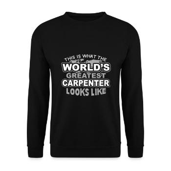Cadeau de menuiserie C’est ce que le plus grand du monde - Sweat-shirt Unisexe - noir - Devant - Alina (178cm) & Michal (187cm)