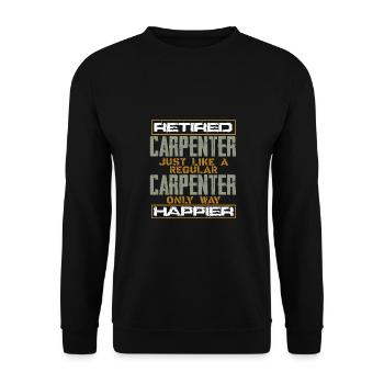 Cadeau de charpentier à la retraite comme charpentier ordinaire Mais - Sweat-shirt Unisexe - noir - Devant - Alina (178cm) & Michal (187cm)