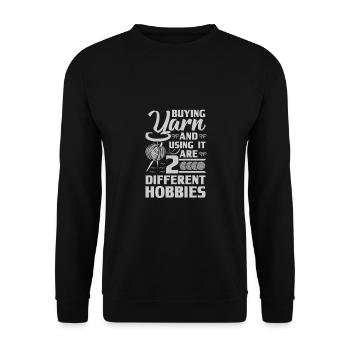 Stricken Humor Garn kaufen und verwenden 2 - Unisex Pullover - Schwarz - Vorne - Alina (178cm) & Michal (187cm)