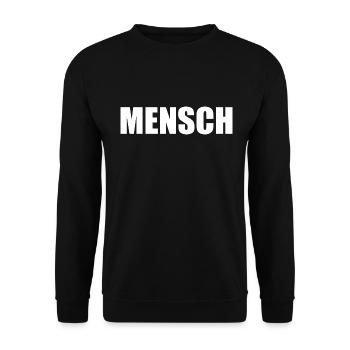 Mensch - Unisex Pullover - Schwarz - Vorne - Alina (178cm) & Michal (187cm)