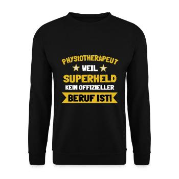 Physiotherapie - Unisex Pullover - Schwarz - Vorne - Alina (178cm) & Michal (187cm)