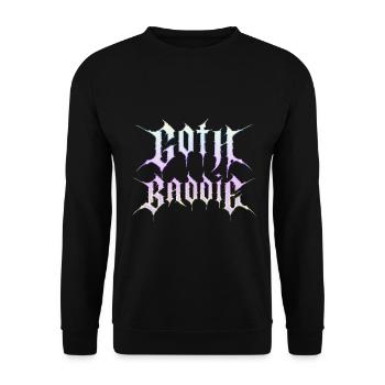 Goth Baddie! Goth Girl Gothic Aesthetic - Unisex Sweatshirt - black - Front - Alina (178cm) & Michal (187cm)