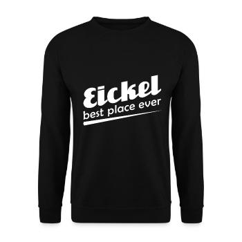 Eickel - Stadt best place ever - Unisex Pullover - Schwarz - Vorne - Alina (178cm) & Michal (187cm)