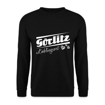 Görlitz - Lieblingsort mit Stadtnamen - Unisex Pullover - Schwarz - Vorne - Alina (178cm) & Michal (187cm)
