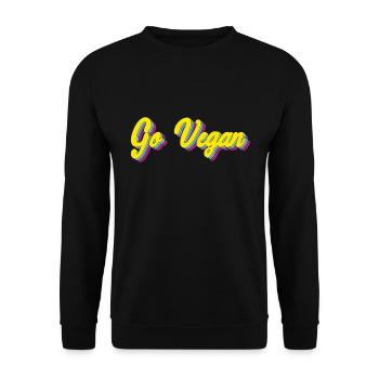 Devenez végétalien - Sweat-shirt Unisexe - noir - Devant - Alina (178cm) & Michal (187cm)