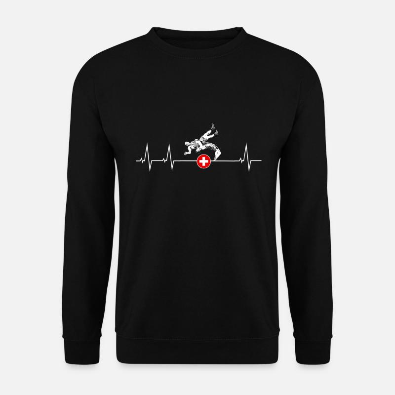 Ich liebe Schwingen - Schweiz - Unisex Pullover - Schwarz