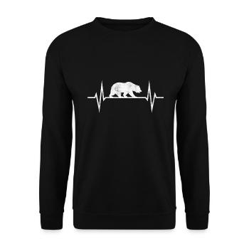 Ours ours fan ours polaire ours brun prédateur cadeau - Sweat-shirt Unisexe - noir - Devant - Alina (178cm) & Michal (187cm)