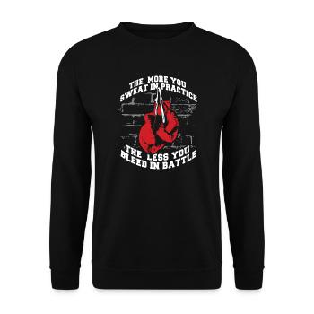 Kickboxing Kickboxer Boxer Boxing Gloves Gift - Unisex Sweatshirt - black - Front - Alina (178cm) & Michal (187cm)