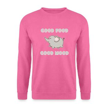 Fat Elephant Eating Fat Comic Gift Funny - Unisex Sweatshirt - pink - Front