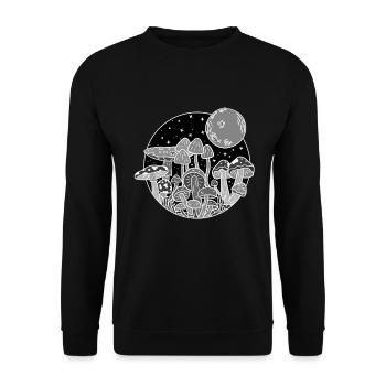 Champignons dans la nature - Sweat-shirt Unisexe - noir - Devant - Alina (178cm) & Michal (187cm)