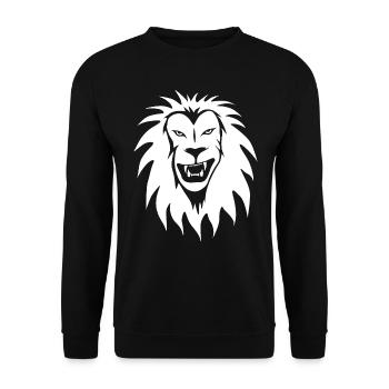 Lion - Unisex Sweatshirt - black - Front - Alina (178cm) & Michal (187cm)
