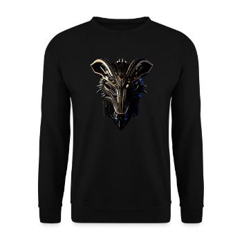 Steinbock - Unisex Pullover - Schwarz - Vorne - Alina (178cm) & Michal (187cm)