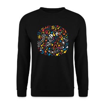 Musik - Unisex Pullover - Schwarz - Vorne - Alina (178cm) & Michal (187cm)