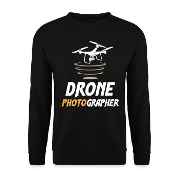 Drone Photographer - Unisex Sweatshirt - black - Front - Alina (178cm) & Michal (187cm)
