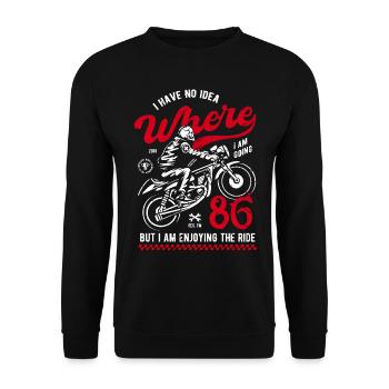 23F 0352 bk - Unisex Sweatshirt - black - Front - Alina (178cm) & Michal (187cm)