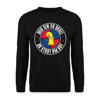 BASEL - Unisex Sweatshirt - black - Front - Alina (178cm) & Michal (187cm)