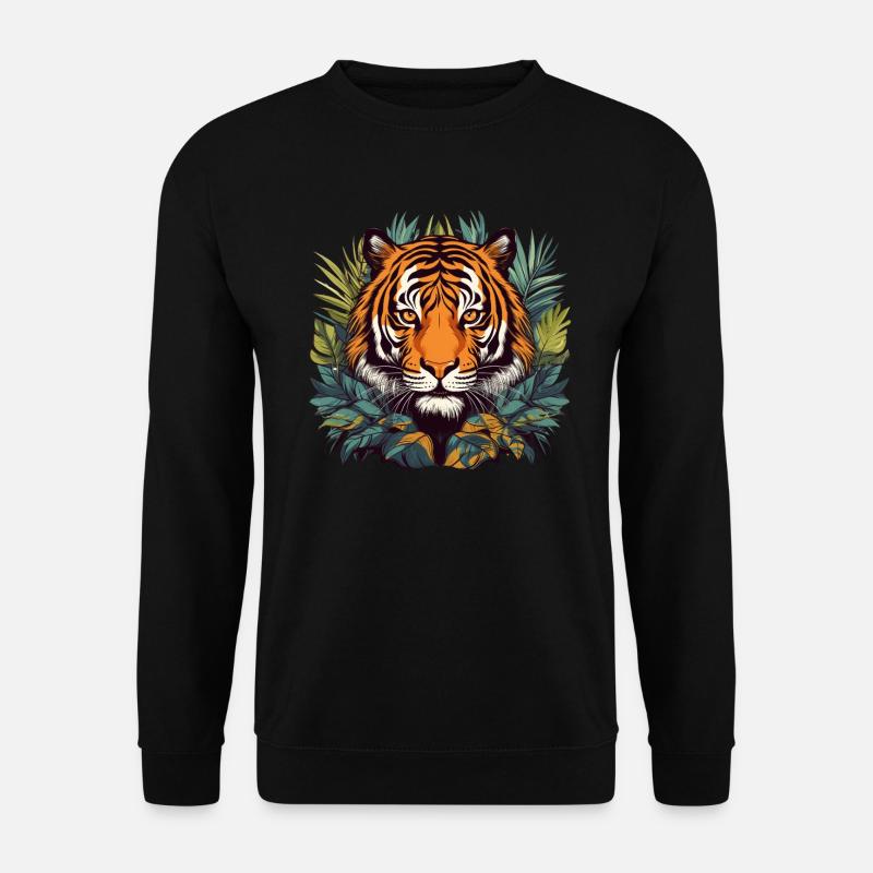 Tigre dans la jungle - Sweat-shirt Unisexe - noir