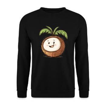 Noix de gaie avec palmier - Sweat-shirt Unisexe - noir - Devant - Alina (178cm) & Michal (187cm)