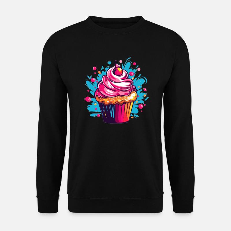 Bunter Cupcake Pop-Art - Unisex Pullover - Schwarz