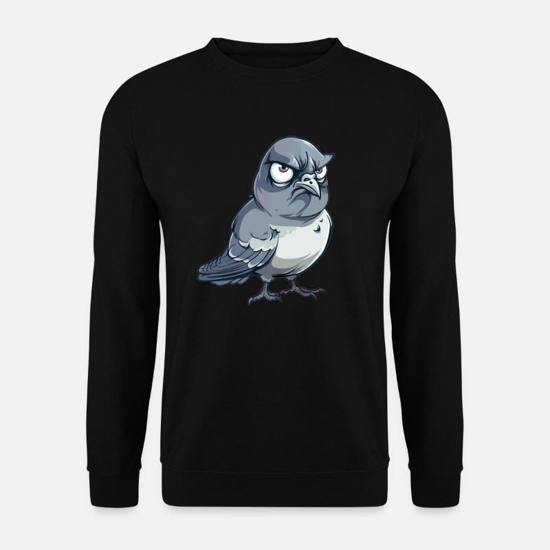 Grumpy Dove Comic Style - Unisex Sweatshirt - black