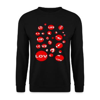 Love Life - Sweat-shirt Unisexe - noir - Devant - Alina (178cm) & Michal (187cm)