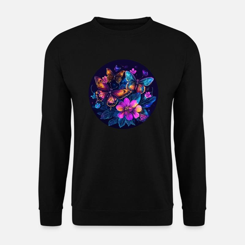 Glowing butterfly language - Unisex Sweatshirt - black